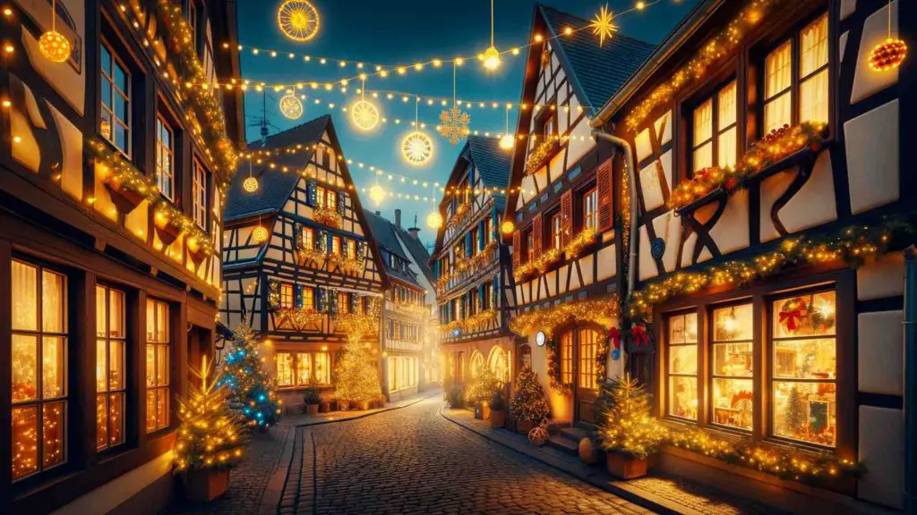 Christmas lights in Colmar 1