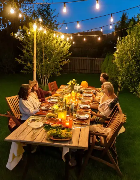 featuring a 48ft LED string light