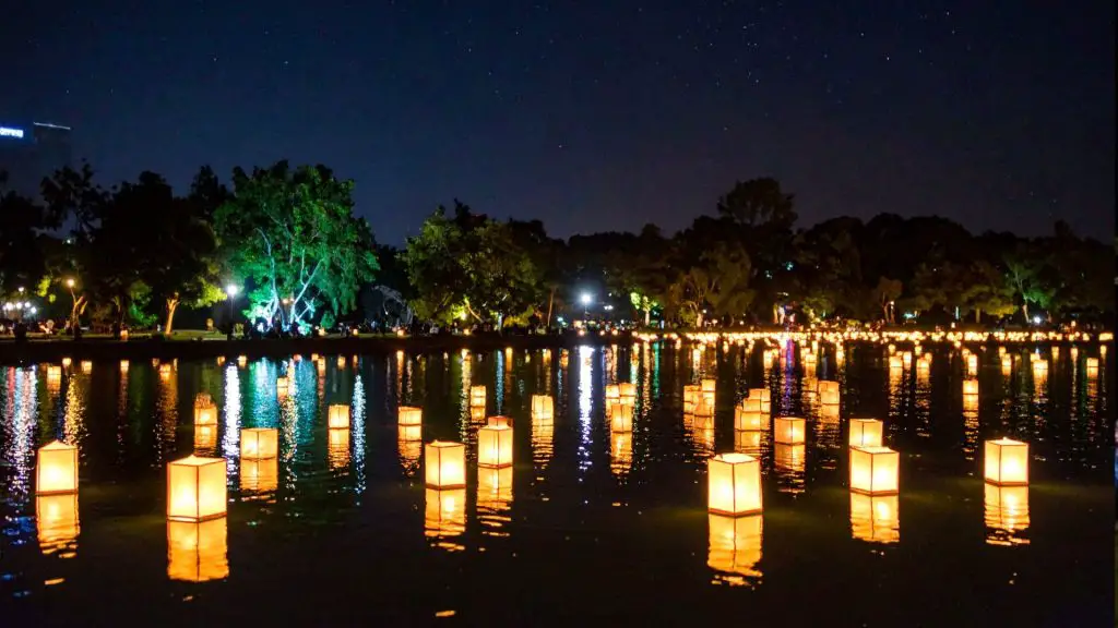 water lantern festival Minnesota