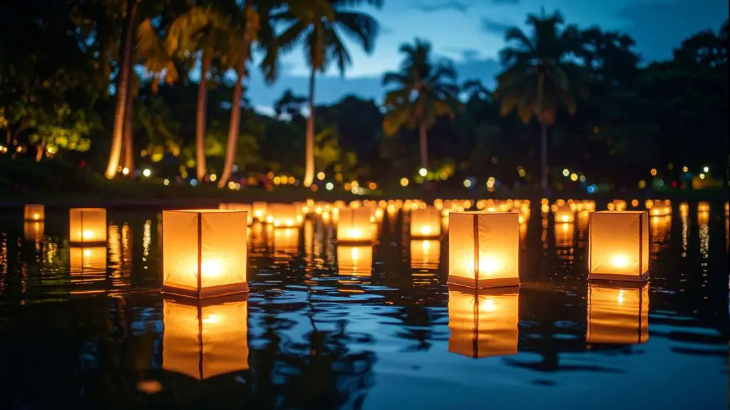 water lantern festival California