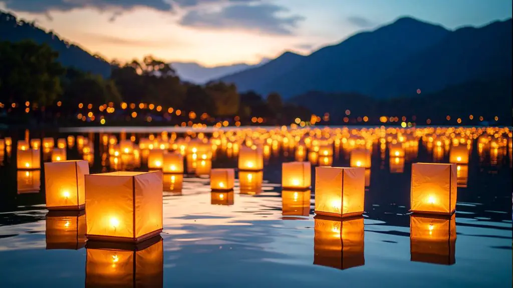 water lantern festival California