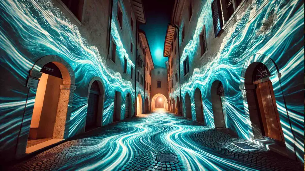 Water Light Festival Brixen Italy